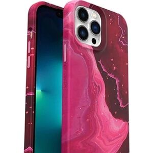 iPhone 12/13 Pro Max OtterBox Magenta and Black Swirl Phone Case with MagSafe